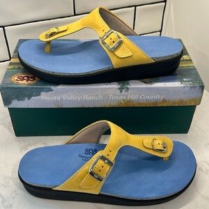 SAS Women Thong Sandals Slide SANIBEL Lemon 10 M NEW Made in USA